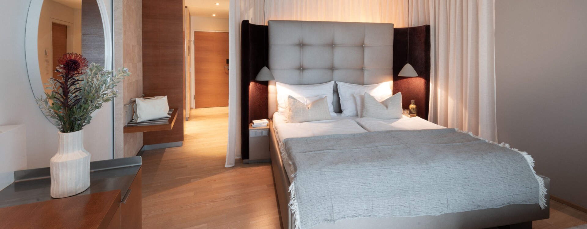 Sonnenaufgang im Seeside Doppelzimmer
