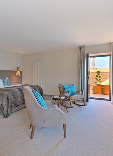 Eines der gemütlichen Zimmer im Hotel Seewirt Mattsee