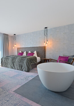 Eines der modernen Zimmer im Hotel Seewirt Mattsee