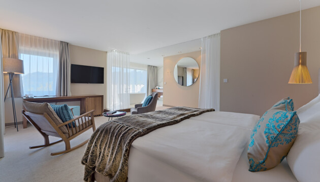 Eines der gemütlichen Zimmer im Hotel Seewirt Mattsee