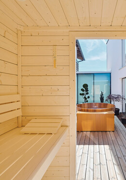 Die SPA-Terrasse der Wellness-Suiten im Hotel Seewirt Mattsee