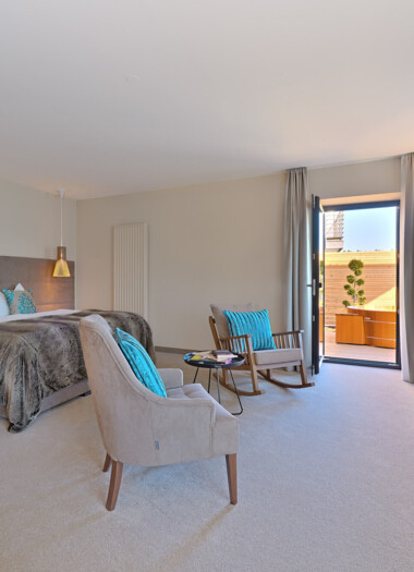 Eines der gemütlichen Zimmer im Hotel Seewirt Mattsee