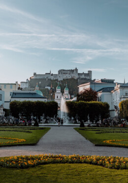 Die Altstadt Salzburgs und die Festung Hohensalzburg